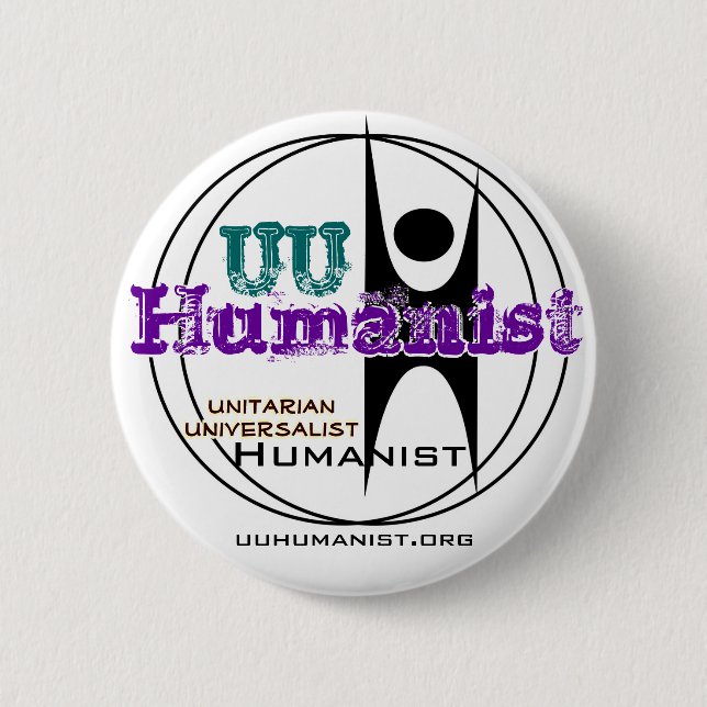 Unitarian Universalist (UU) Humanist 6 Cm Round Badge (Front)