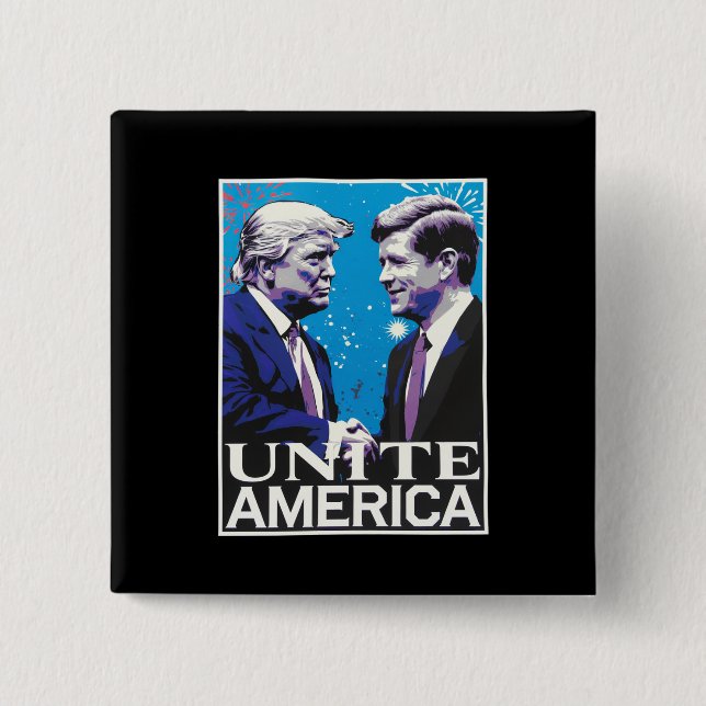 Unite America Iconic Trump  15 Cm Square Badge (Front)