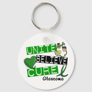UNITE BELIEVE CURE Glaucoma Key Ring