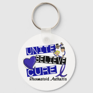 UNITE BELIEVE CURE Rheumatoid Arthritis Key Ring