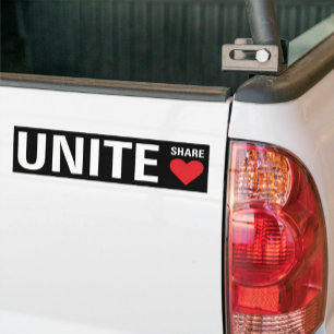 Unite Democracy Political Bumper Sticker