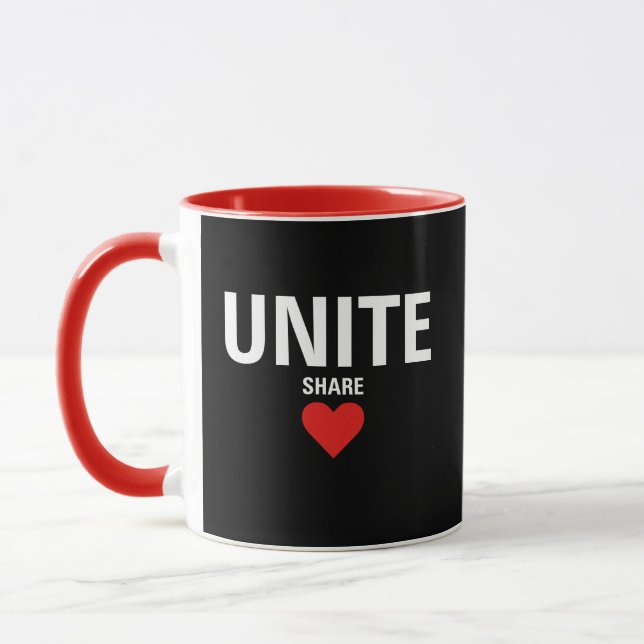 Unite Democracy Political Two Logo Mug (Left)