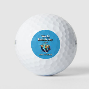 Unite For Health. World Health Day. T-Shirt Golf Balls
