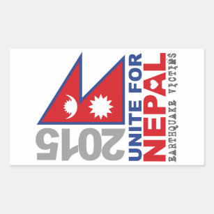 Unite For Nepal Earthquake Relief Rectangular Sticker