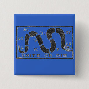 Unite or Die 15 Cm Square Badge
