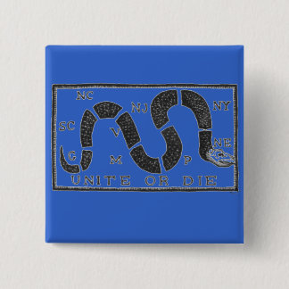 Unite or Die 15 Cm Square Badge
