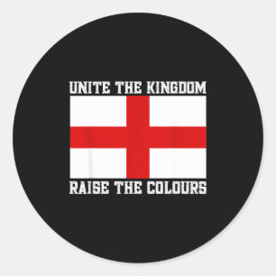 Unite The Kingdom St George Cross Classic Round Sticker