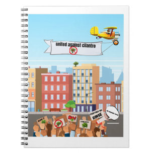 United Against Cilantro – Funny Anti-Cilantro  Notebook