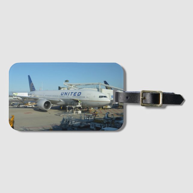 United Air Plane Luggage Tag (Front Horizontal)