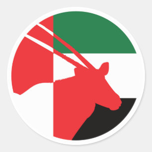 United Arab Emirates Arabian oryx Emirati National Classic Round Sticker