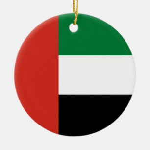 United Arab Emirates flag Ceramic Tree Decoration