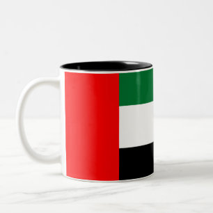 United Arab Emirates Flag Design Two-Tone Coffee Mug