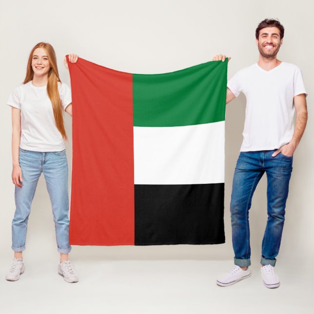 United Arab Emirates flag Fleece Blanket (In Situ)