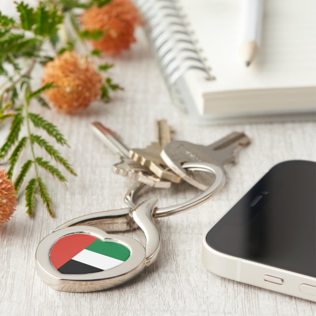 United Arab Emirates flag Key Ring (Side)