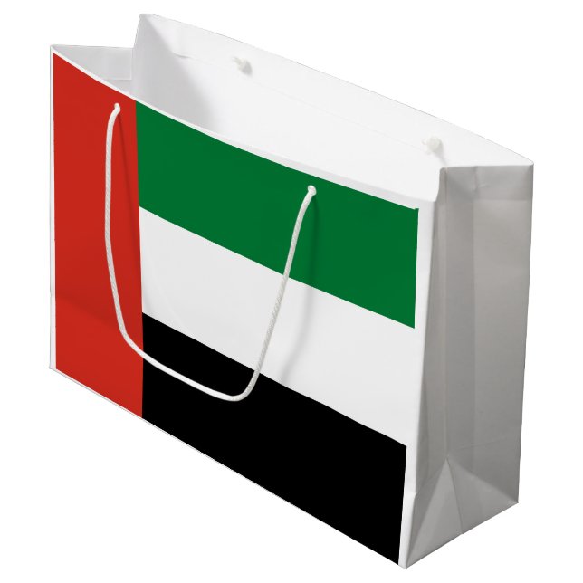 United Arab Emirates flag Large Gift Bag (Front Angled)