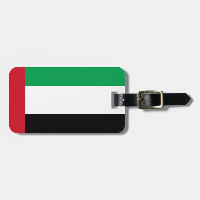 United Arab Emirates Flag Luggage Tag (Front Horizontal)