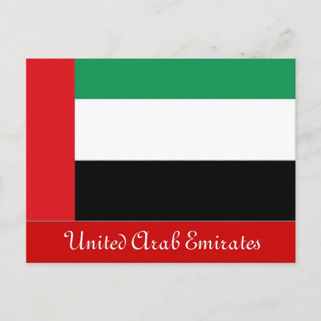 United Arab Emirates flag postcard (Front)