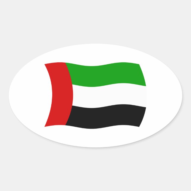 United Arab Emirates Flag Sticker (Front)