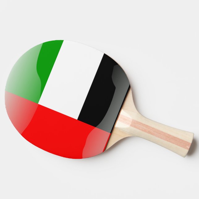 United Arab Emirates glossy flag Ping Pong Paddle (Side)