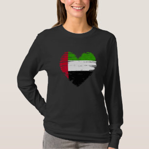 United Arab Emirates Heart Emirati Flag Emirati Pr T-Shirt