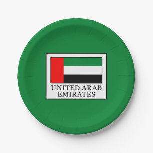 United Arab Emirates Paper Plate