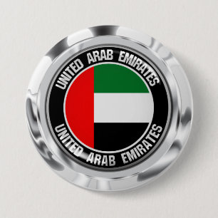 United Arab Emirates Round Emblem 7.5 Cm Round Badge