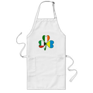United Arab Emirates, Ukraine, Ireland Shamrock Long Apron