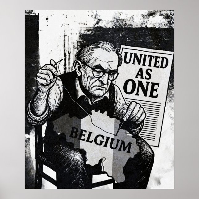 United as One – Belgium Vintage Poster (Front)