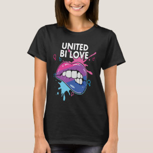 United Bi Love Bisexual Rainbow Pride Bisexuality T-Shirt