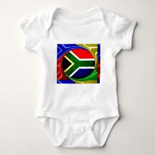 United by Beauty: South African Flag Design Baby Bodysuit