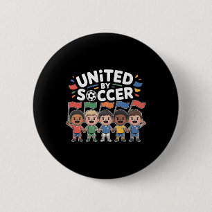 United By Soccer Multicultural Fan  6 Cm Round Badge