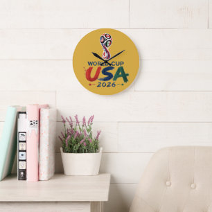 United by the Game: 2026 Soccer Celebration Design Large Clock