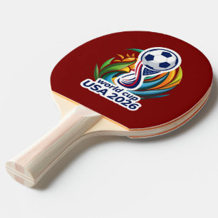 United by the Game: 2026 Soccer Celebration Design Ping Pong Paddle