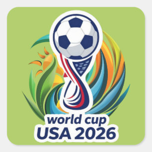 United by the Game: 2026 Soccer Celebration Design Square Sticker