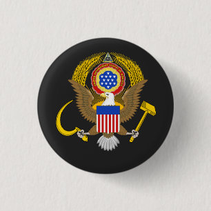 United Communist States of America 3 Cm Round Badge