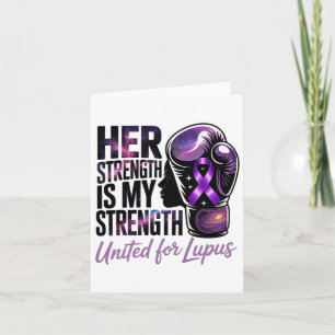 United For Lupus Purple Awareness Ribbon And Boxin Card