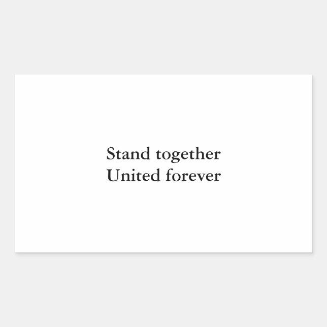 United forever rectangular sticker (Front)
