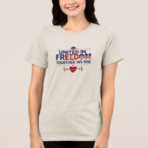 United in Freedom – Liberty Beats Within Tri-Blend Shirt