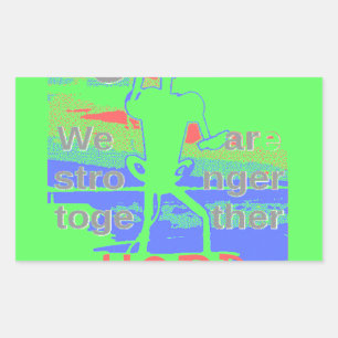 United in Hope: Stronger Together - Vibrant USA Rectangular Sticker