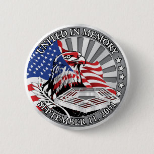 United In Memory 6 Cm Round Badge