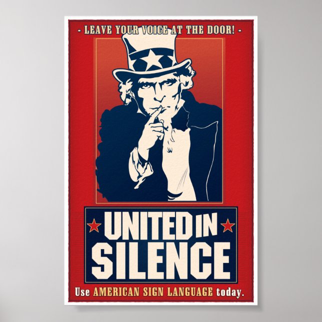 United in Silence (ASL) Poster (Front)
