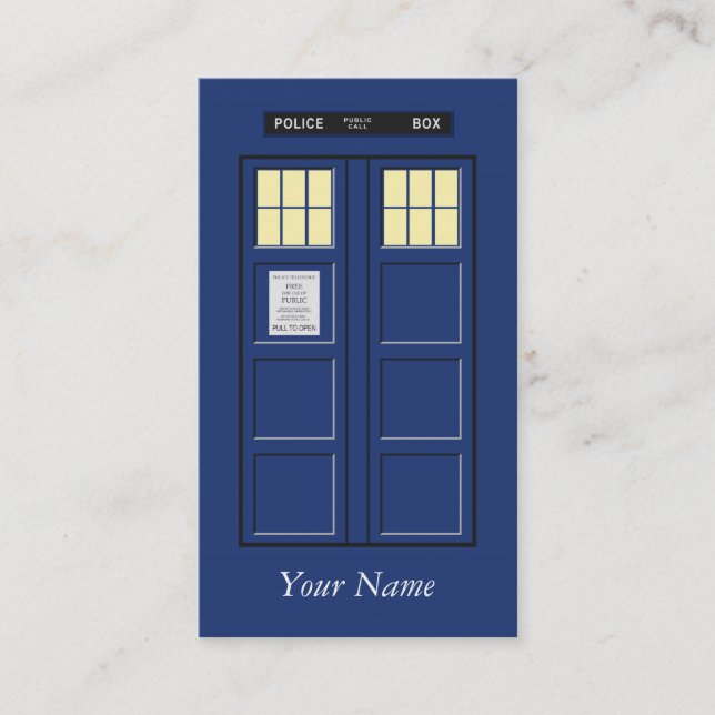 United Kingdom - Blue Police Public Call Box 1 Business Card (Front)