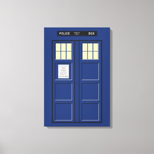 United Kingdom - Blue Police Public Call Box 1 Canvas Print (Front)
