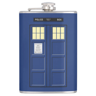 United Kingdom - Blue Police Public Call Box 1 Hip Flask