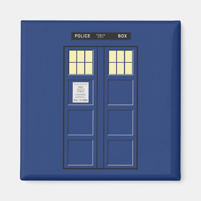 United Kingdom - Blue Police Public Call Box 1 Magnet (Front)