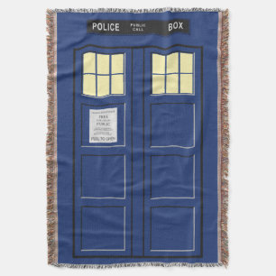 United Kingdom - Blue Police Public Call Box 1 Throw Blanket