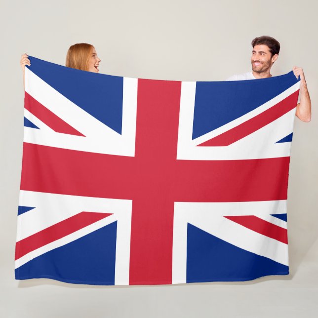 United Kingdom (British Flag) (Union Jack) (UK) GB Fleece Blanket (In Situ)