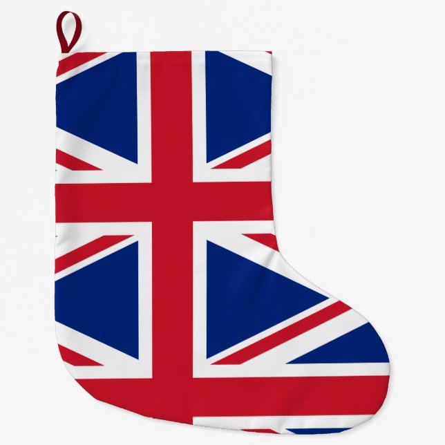 United Kingdom (British Flag) (Union Jack) (UK) GB Large Christmas Stocking (Front)