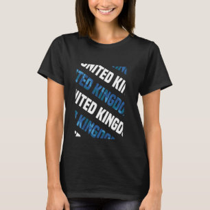 United Kingdom Camo Pattern Blue Camouflage T-Shirt