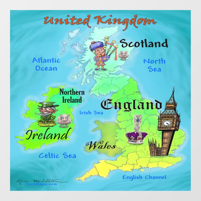 United Kingdom Cartoon Map (Sheet)